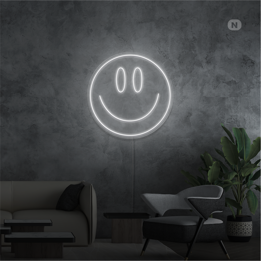 Neon Sign Smile Face
