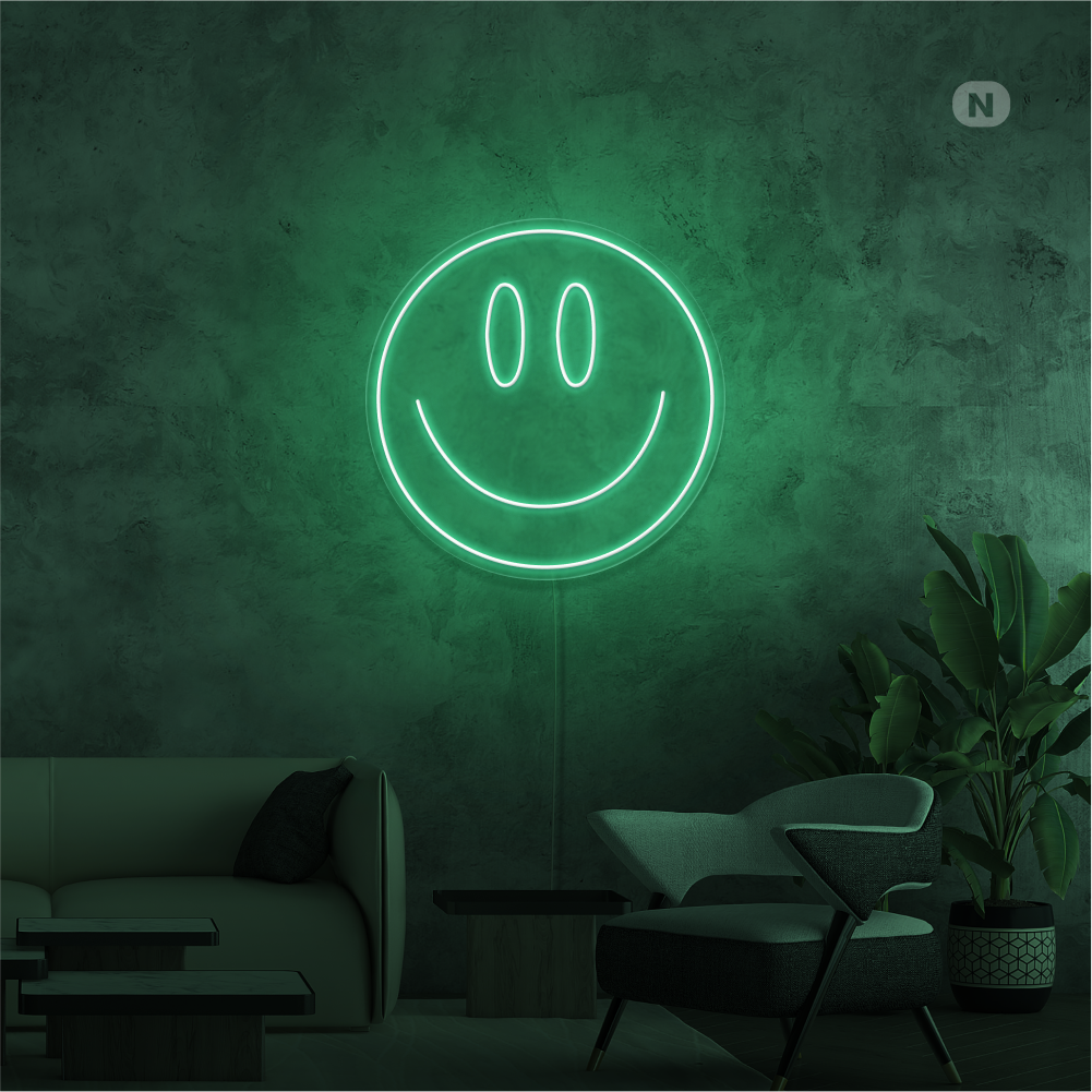 Neon Sign Smile Face