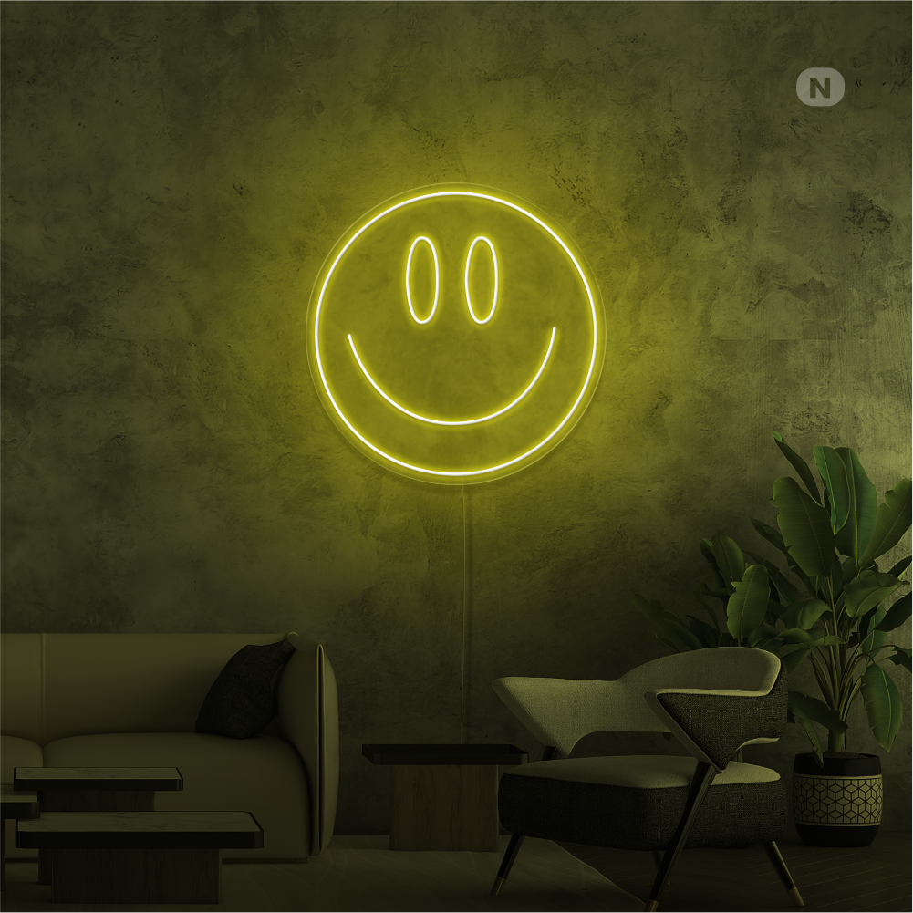 Neon Sign Smile Face