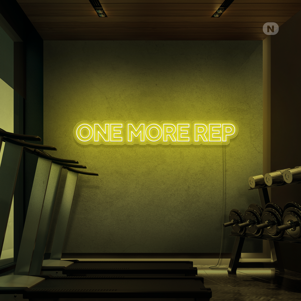 Neon Sign One More Rep