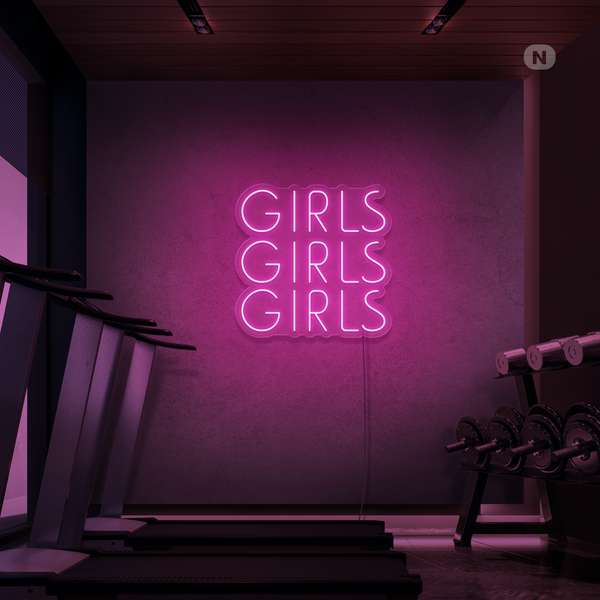 Girls Girls Girls Neon Sign