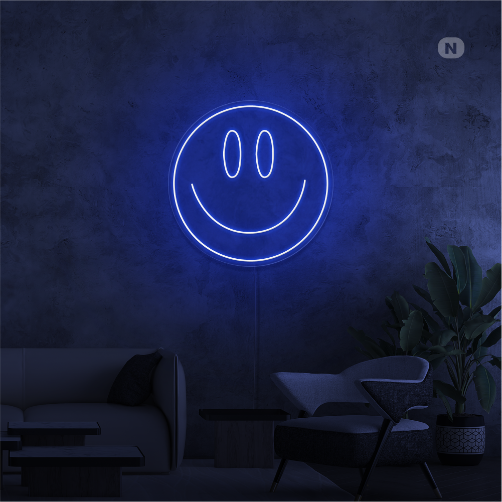 Neon Sign Smile Face