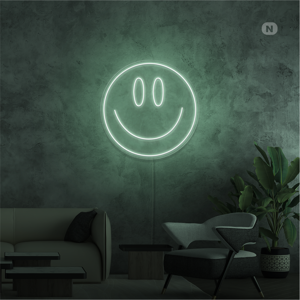 Neon Sign Smile Face
