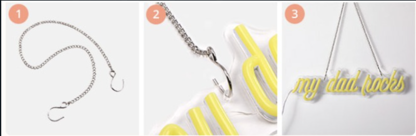 Custom Neon Sign (Hanging Chain)