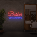 Neon Sign Barber Cut & Shave