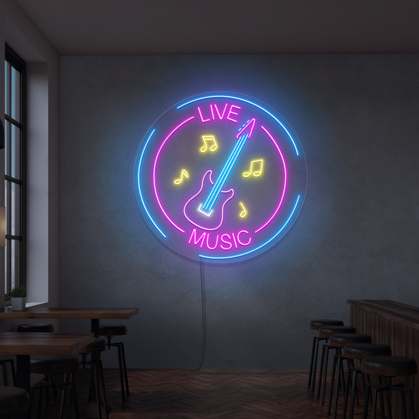 Neon Sign Live Music