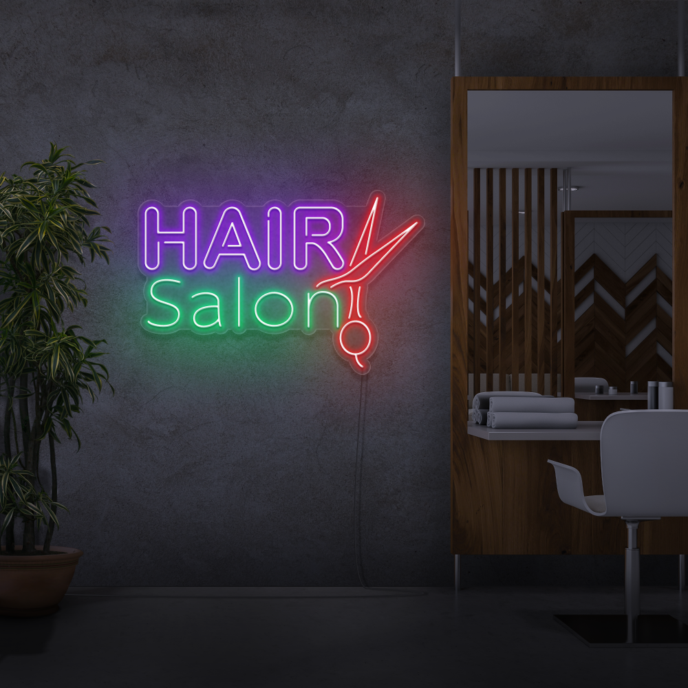 Neon Sign Hair Salon