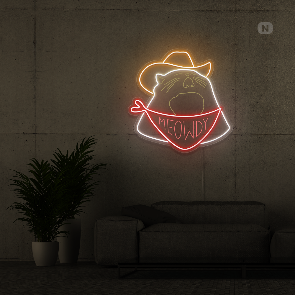 Neon Sign Cowboy Cat