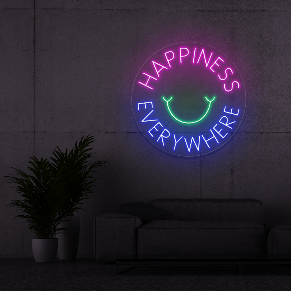 Neon Sign Hapiness