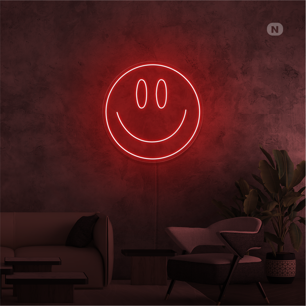 Neon Sign Smile Face