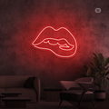 Neon Sign Seductive Lip