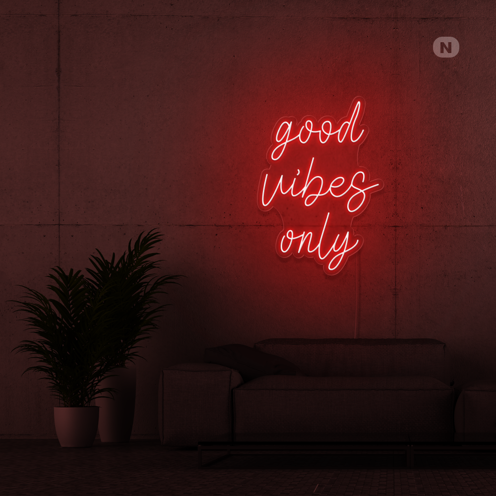 Neon Sign Good Vibes Only