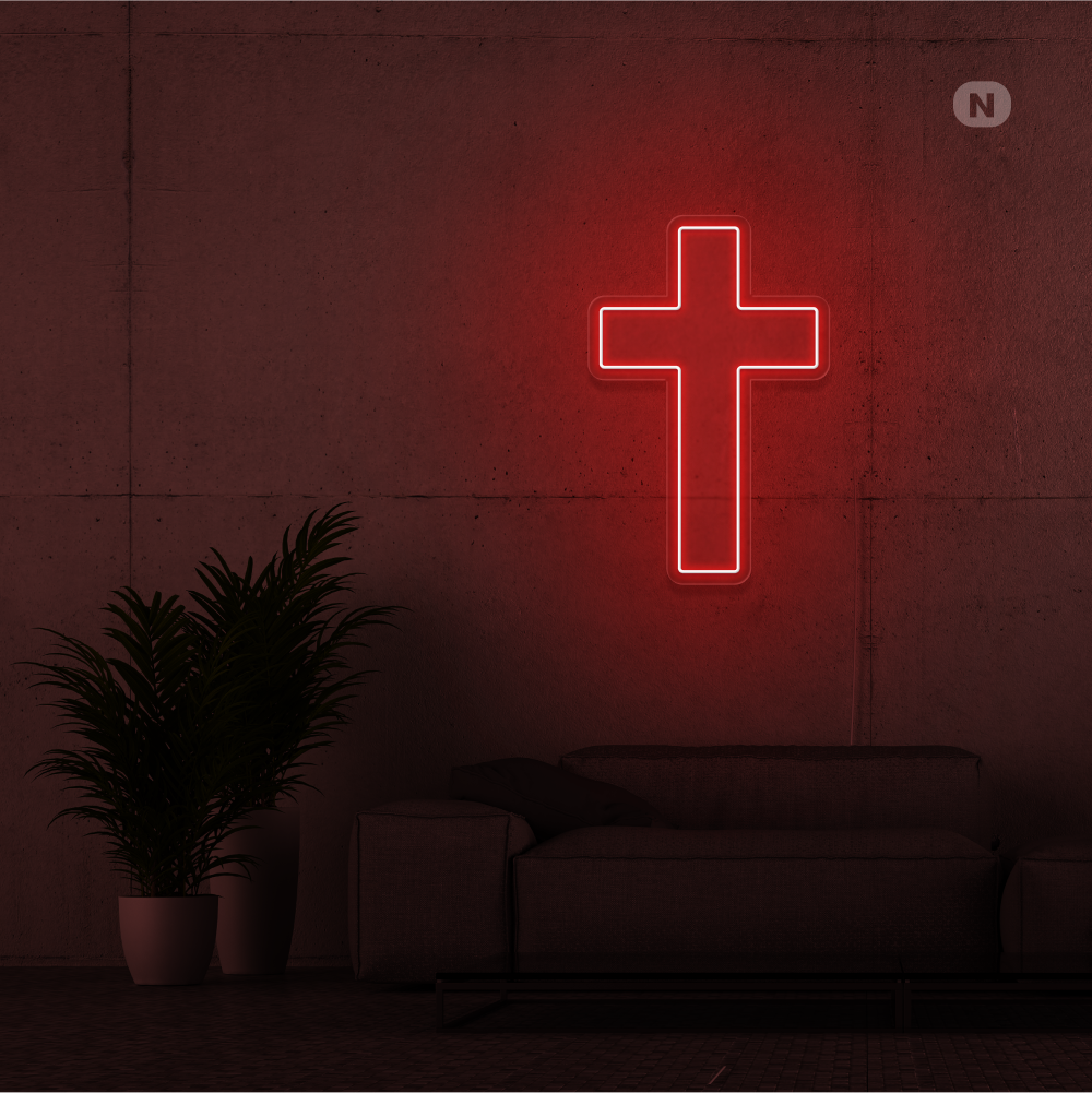 Neon Sign Cross