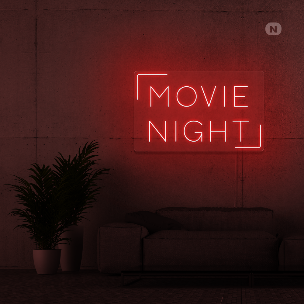 Neon Sign Movie Night