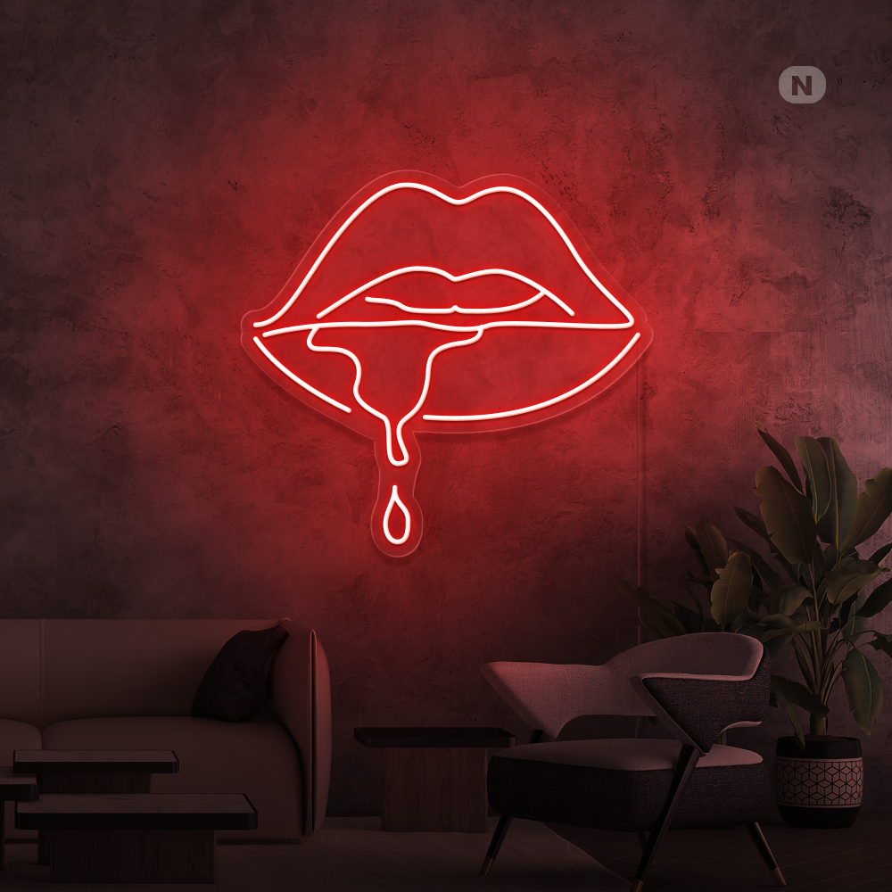 Neon Sign Caustic Lip