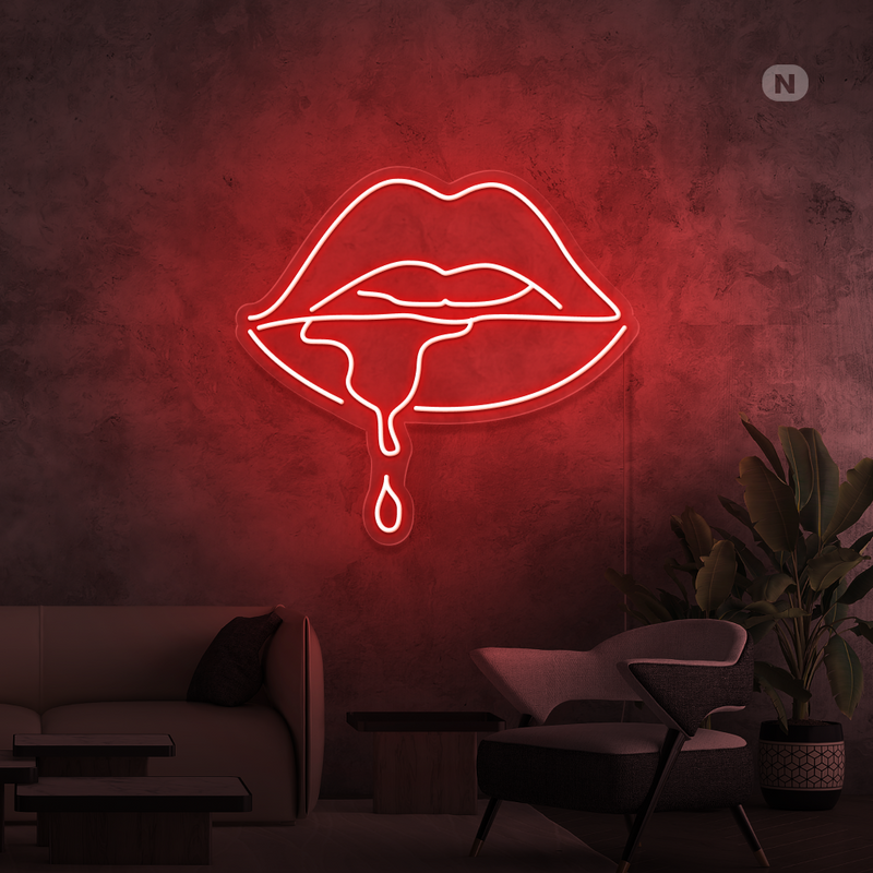 Neon Sign Caustic Lip