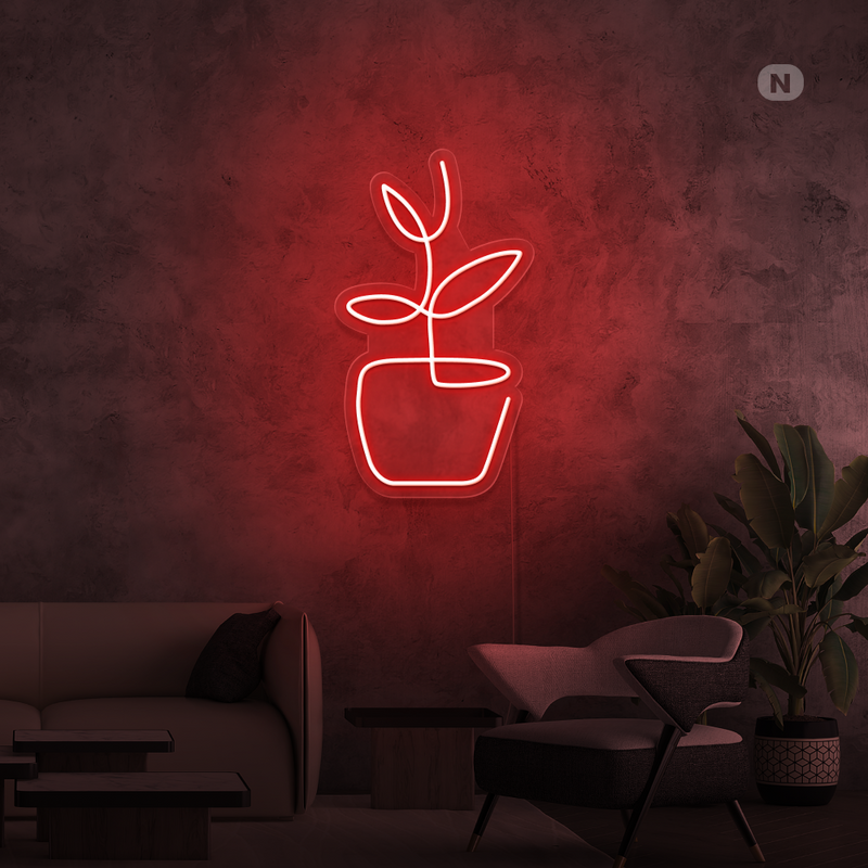 Neon Sign Flowerpot