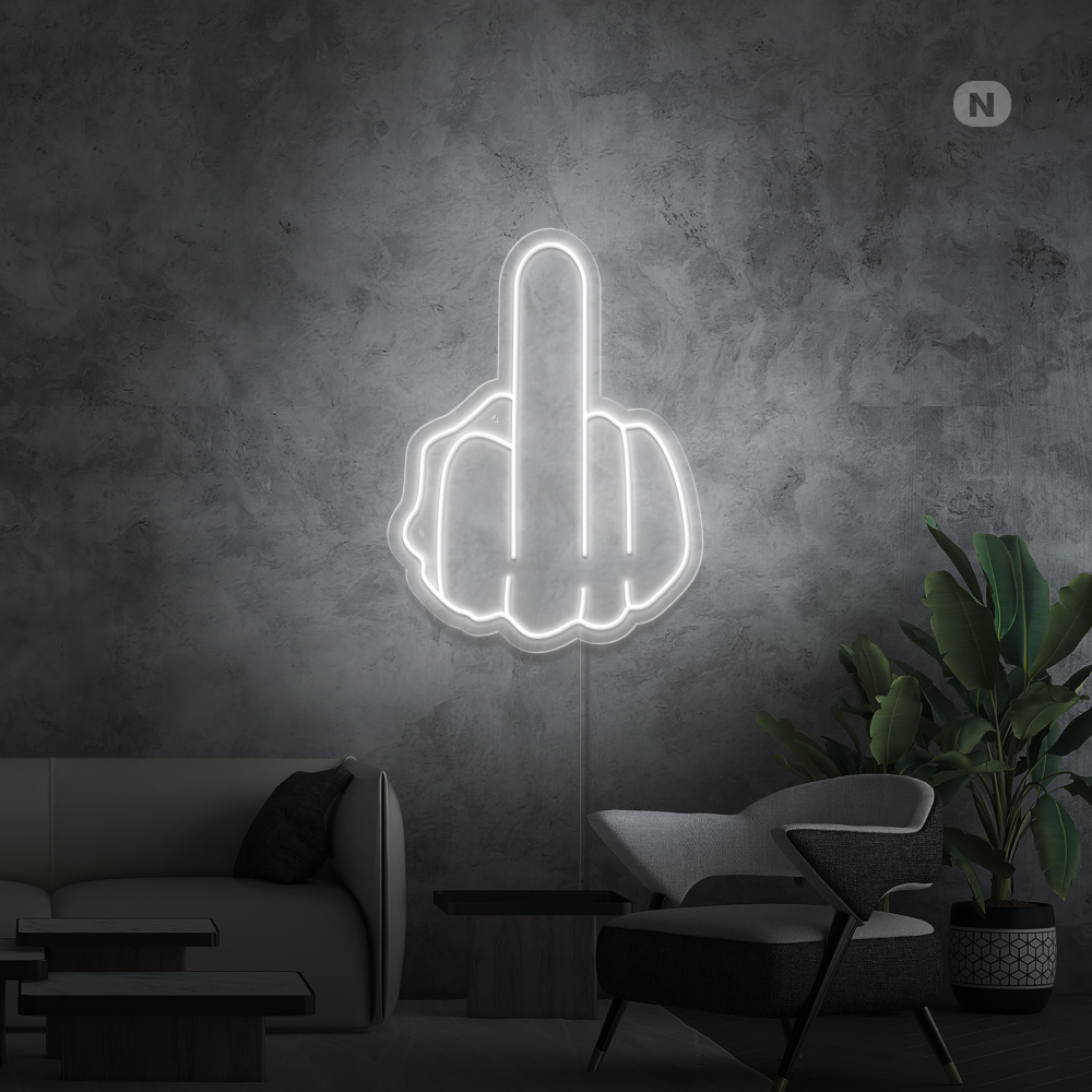 Neon Sign Middle finger