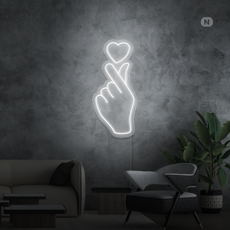 Neon Sign Love Hand