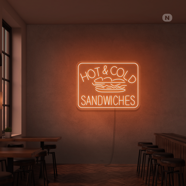 Neon Sign Hot & Cold Sandwiches
