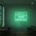 Neon Sign Hot & Cold Sandwiches