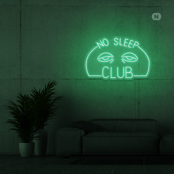 Neon Sign No Sleep Club