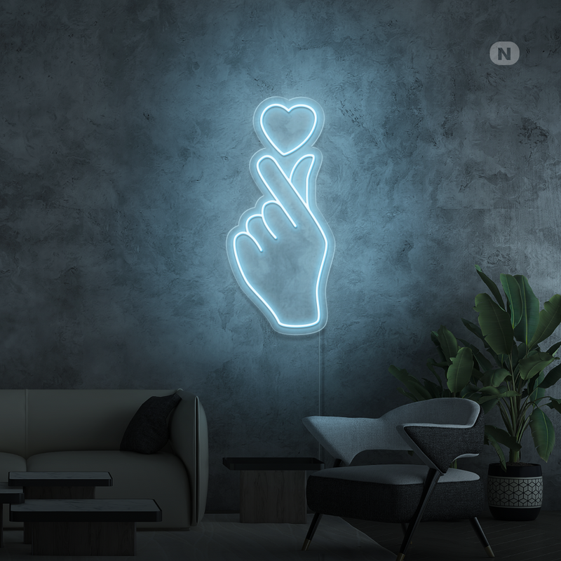 Neon Sign Love Hand