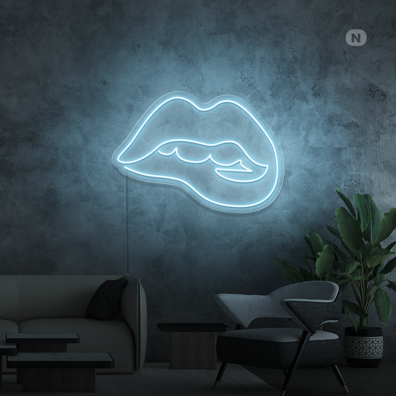 Neon Sign Seductive Lip