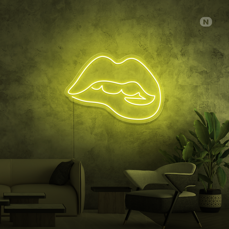 Neon Sign Seductive Lip