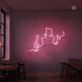 Neon Sign Musical Notes