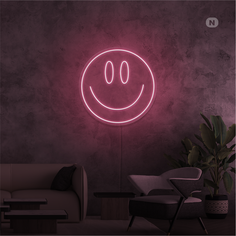 Neon Sign Smile Face