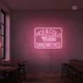 Neon Sign Hot & Cold Sandwiches