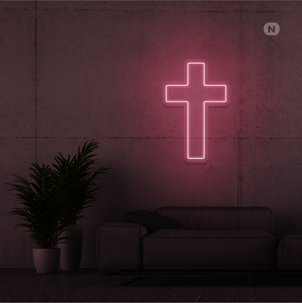 Neon Sign Cross