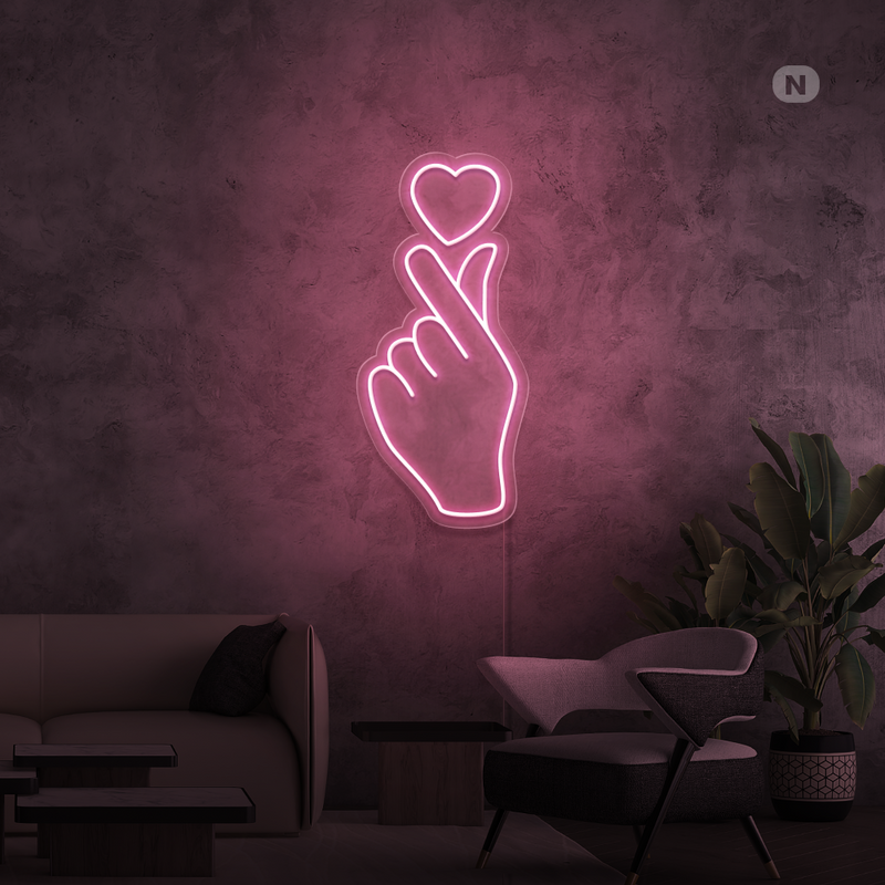 Neon Sign Love Hand