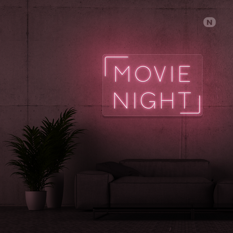 Neon Sign Movie Night