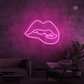 Neon Sign Seductive Lip