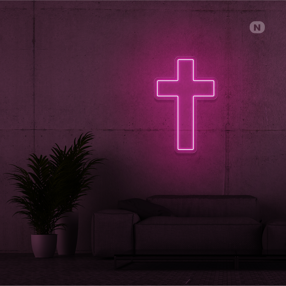 Neon Sign Cross