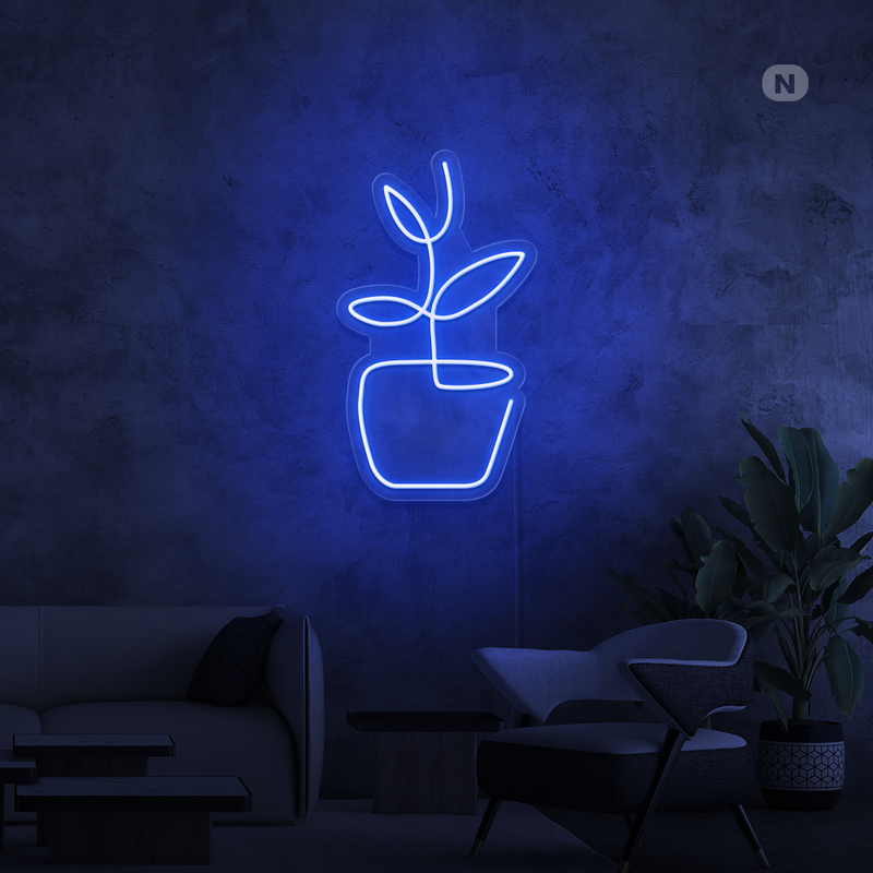 Neon Sign Flowerpot