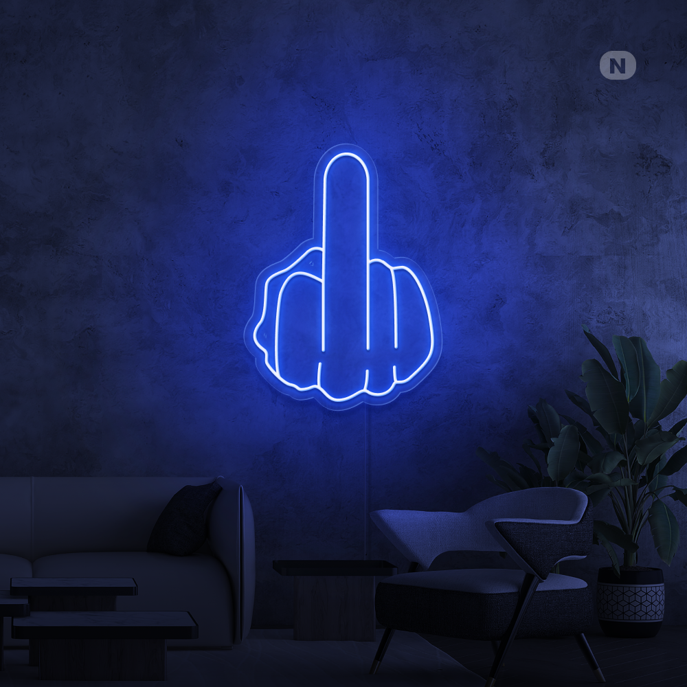 Neon Sign Middle finger