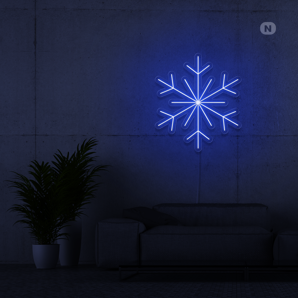 Neon Sign Snow Flakes