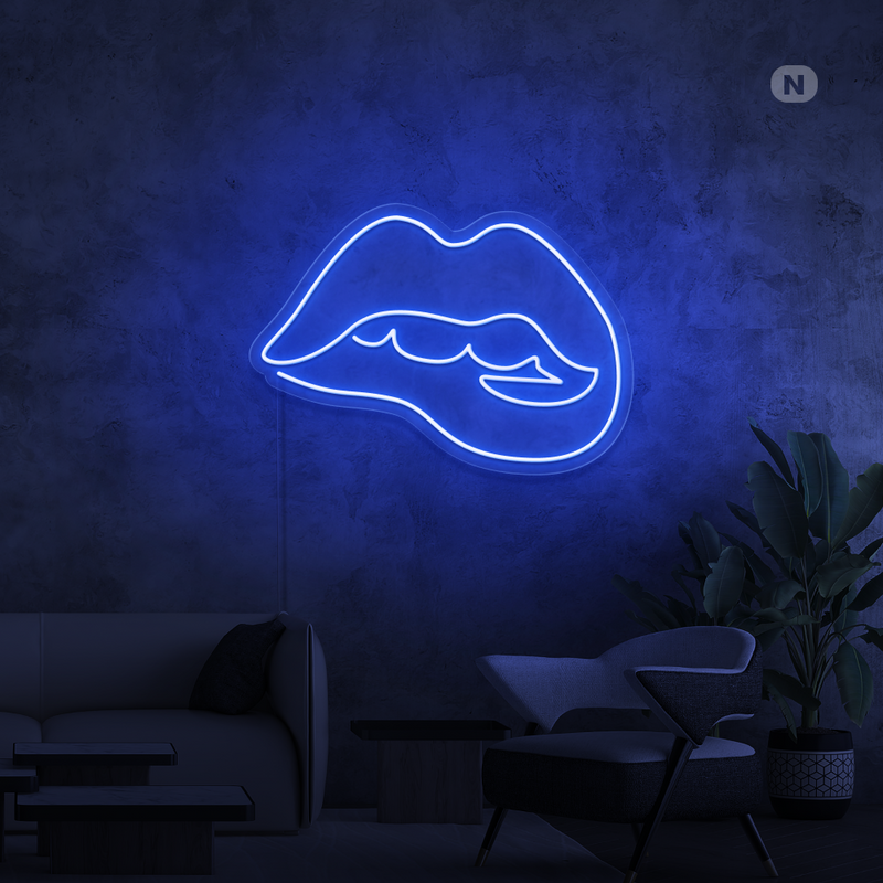 Neon Sign Seductive Lip