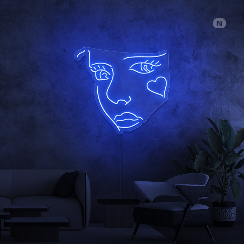 Neon Sign Joker Face