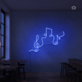 Neon Sign Musical Notes