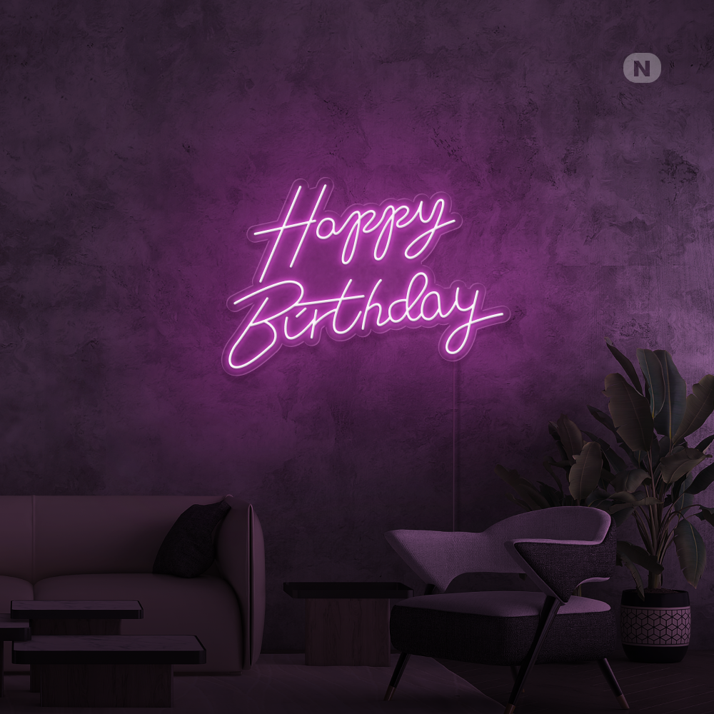 Neon Sign Happy Birthday