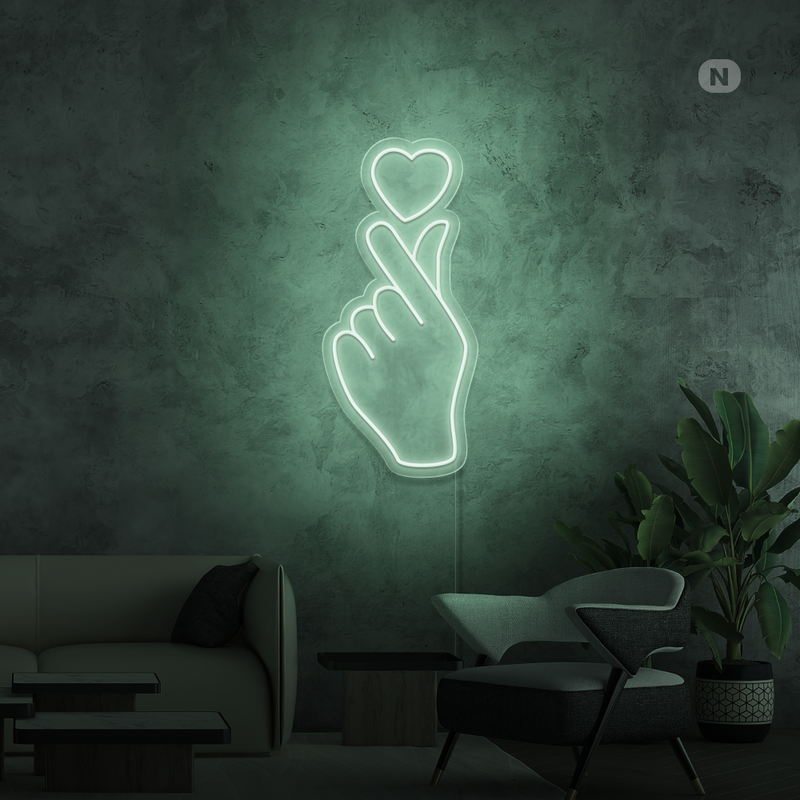 Neon Sign Love Hand