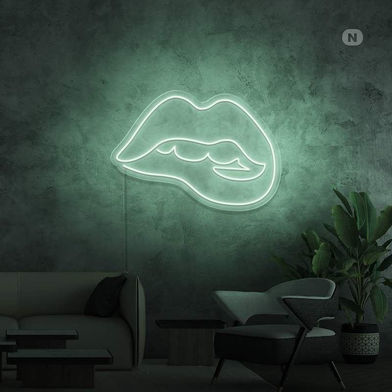 Neon Sign Seductive Lip