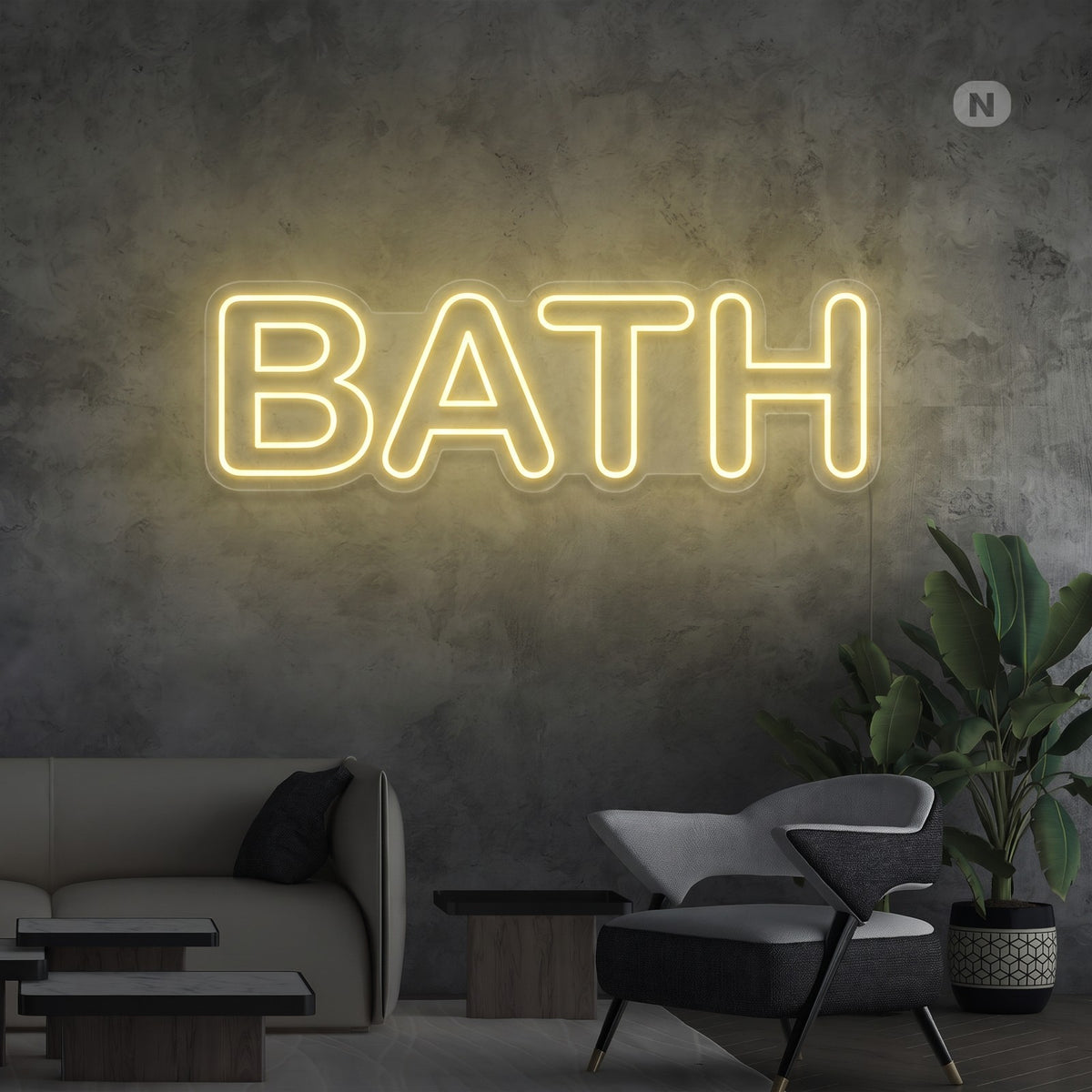 Toilet neon sign