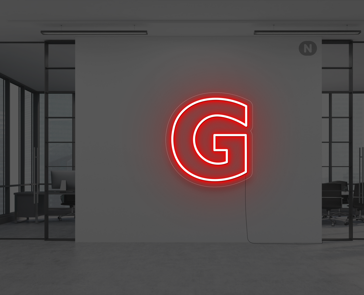 Neon Letter G Red
