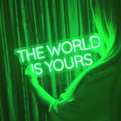 Neon Sign The World Is Yours