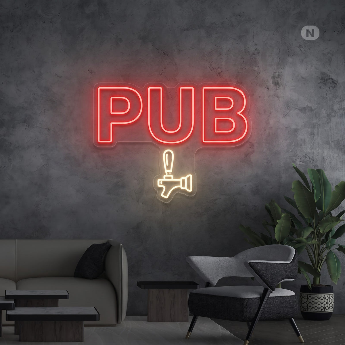 Toilet neon sign